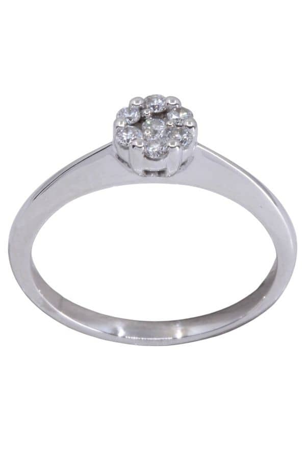 BAGUE MODERNE DIAMANTS, photo 2 sur 3