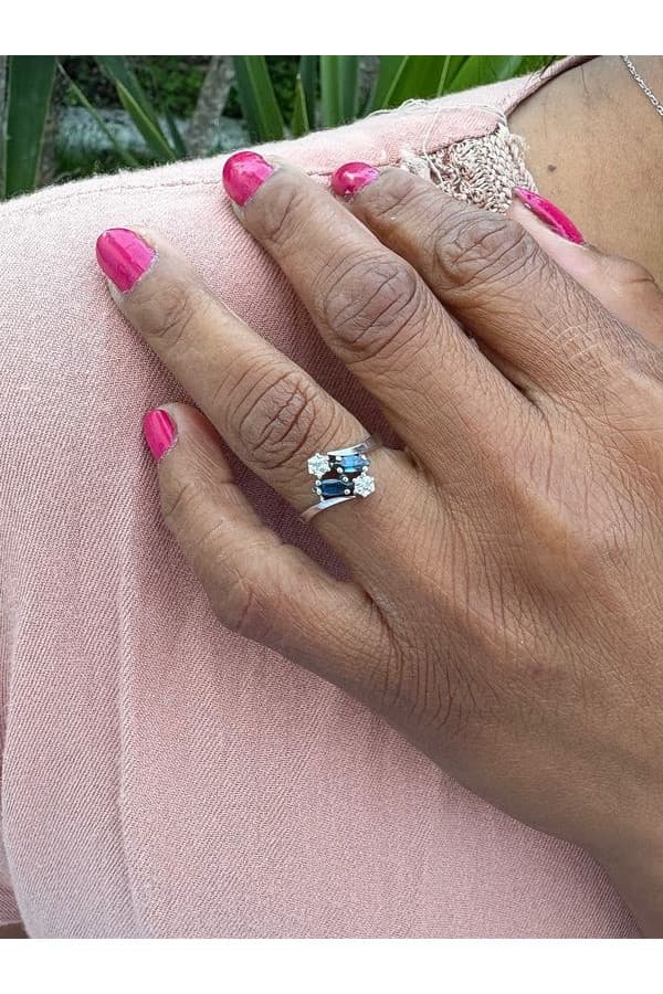 Bague Moderne Saphirs et Diamants - photo 2
