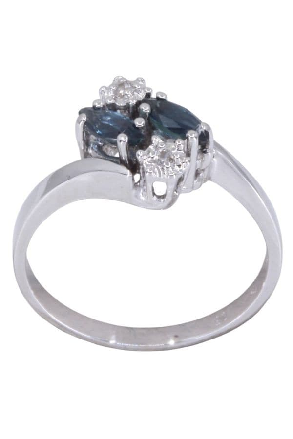 Bague Moderne Saphirs et Diamants