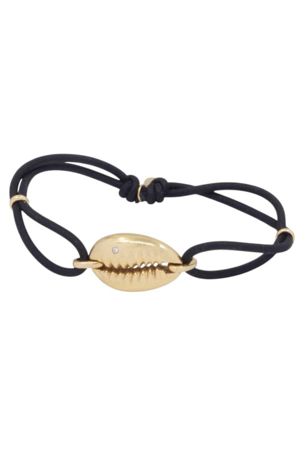 Bracelet sur Cordon Cauris Diamants