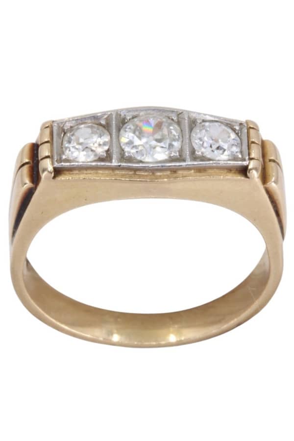 BAGUE ART-DÉCO DIAMANTS, photo 2 sur 3