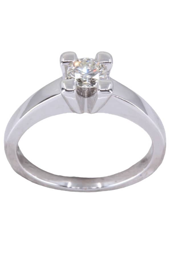 SOLITAIRE MODERNE DIAMANT 0.40 CARAT, photo 2 sur 3