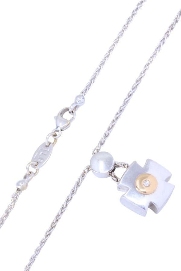 Collier Croix Moderne Diamant - photo 3