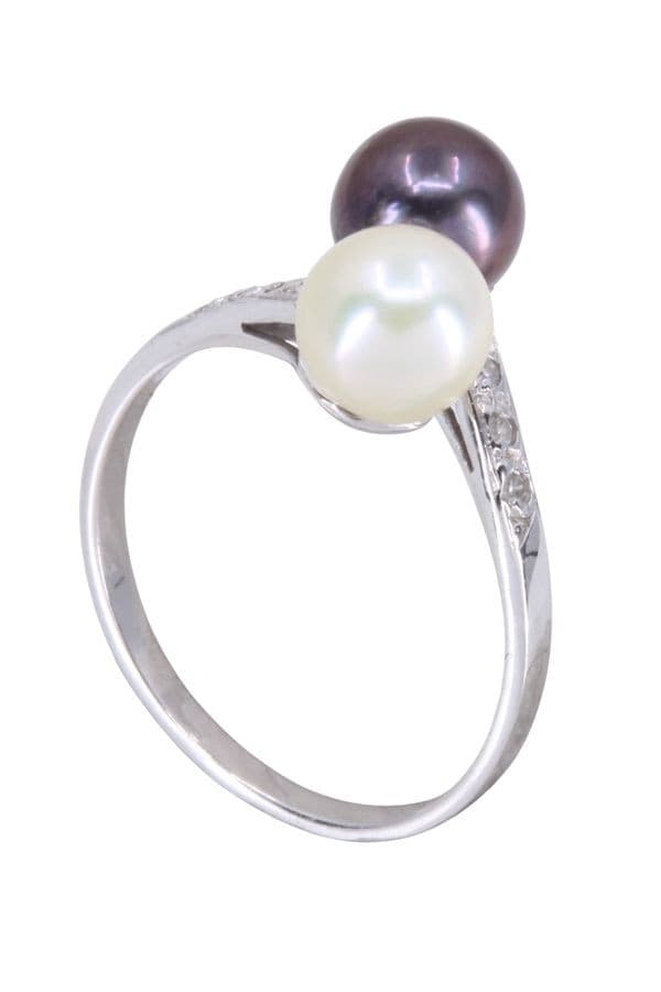 Bague Toi et Moi Perles et Diamants - photo 4