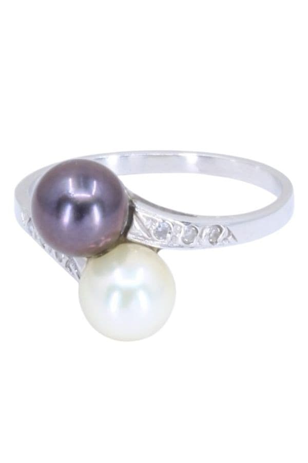 Bague Toi et Moi Perles et Diamants - photo 6