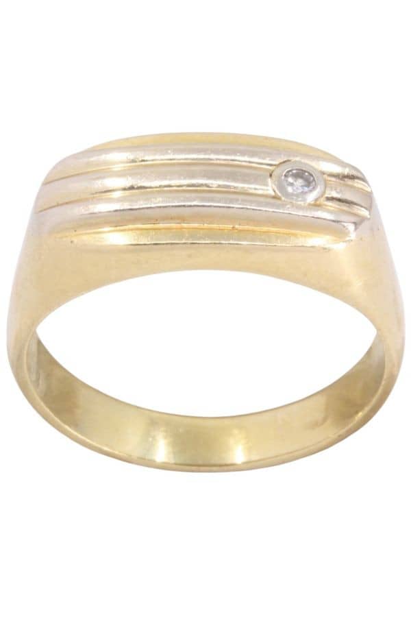 CHEVALIÈRE MODERNE DIAMANT, photo 2 sur 3