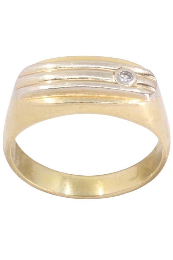 Chevalière Moderne Diamant