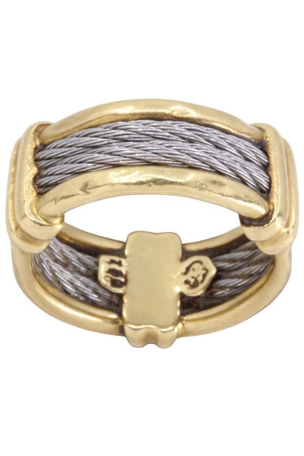 Bague Cable Or/acier