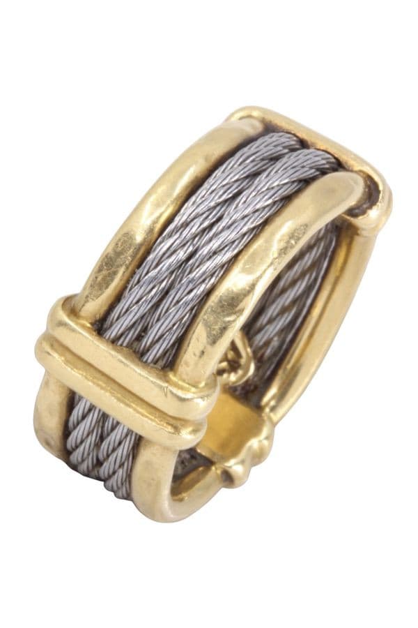 Bague Cable Or/acier - photo 3