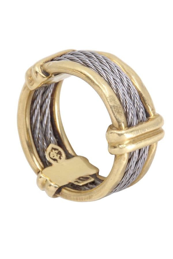 Bague Cable Or/acier - photo 4
