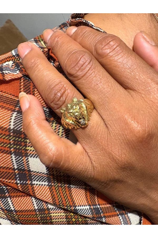 Bague Tête de Lion Diamant - photo 2