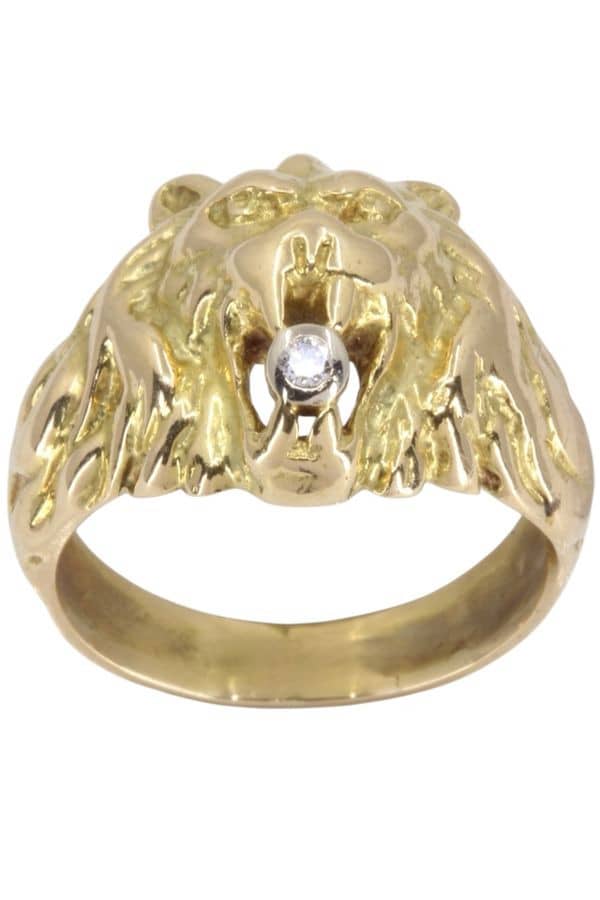 BAGUE TÊTE DE LION DIAMANT, photo 2 sur 3