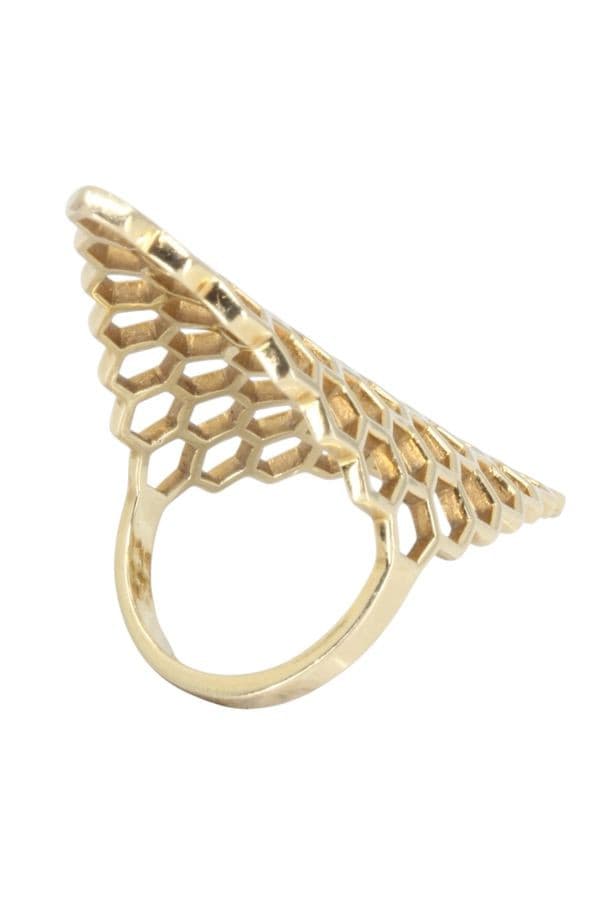 Bague Marquise Nid d'Abeille - photo 4