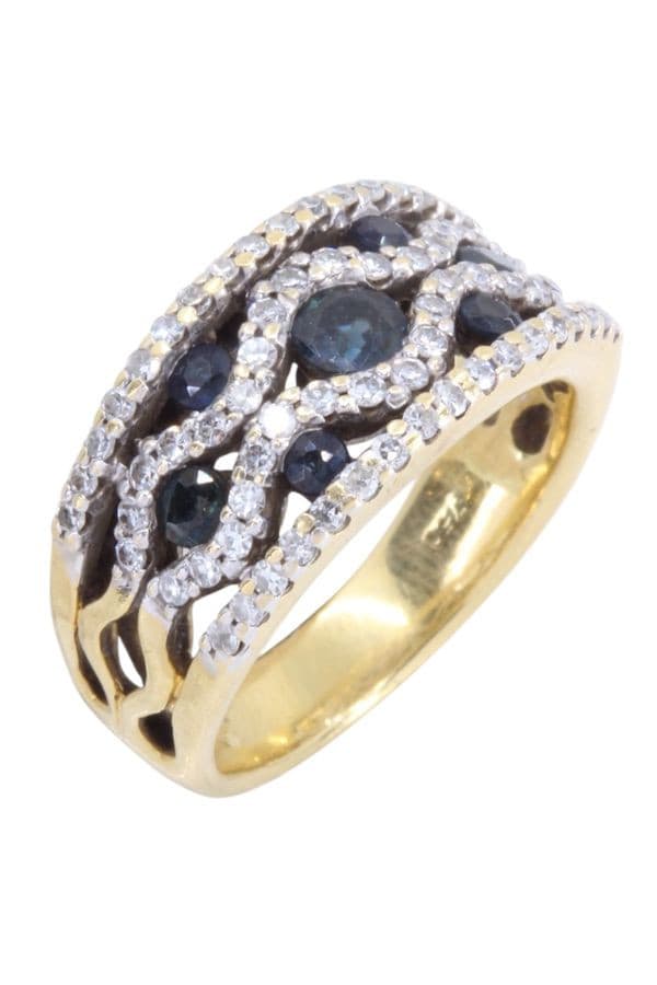 Bague Saphirs et Diamants - photo 3