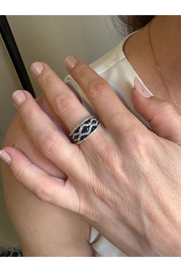 Bague Saphirs et Diamants - photo 2