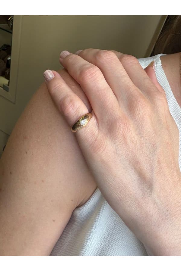 Bague Jonc Anglais Diamant - photo 2