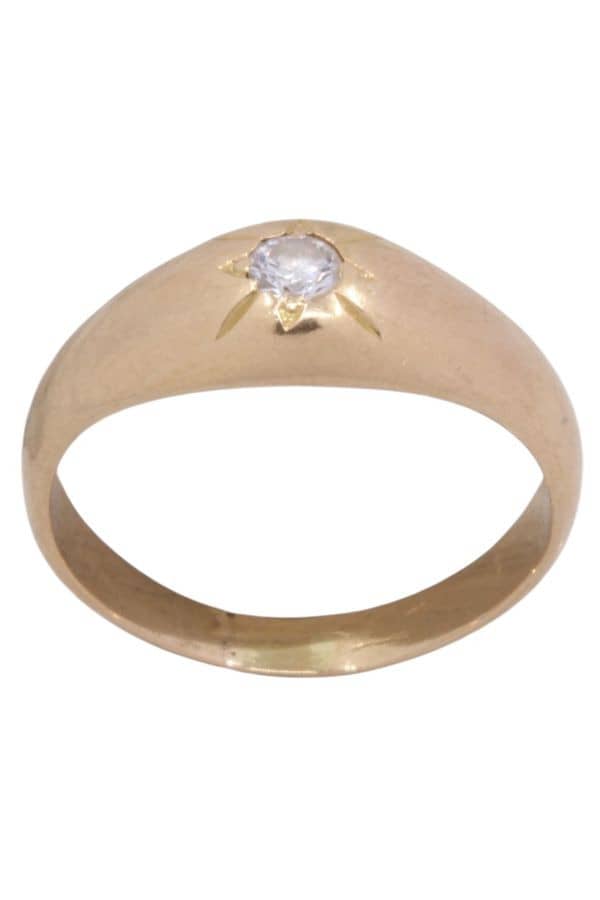 BAGUE JONC ANGLAIS DIAMANT, photo 2 sur 3