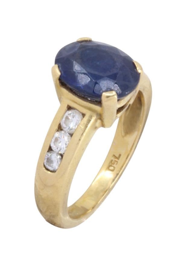Bague Saphir et Diamants - photo 3