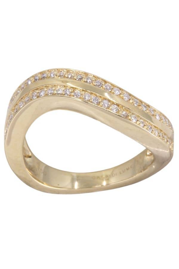 BAGUE MODERNE DIAMANTS, photo 2 sur 3