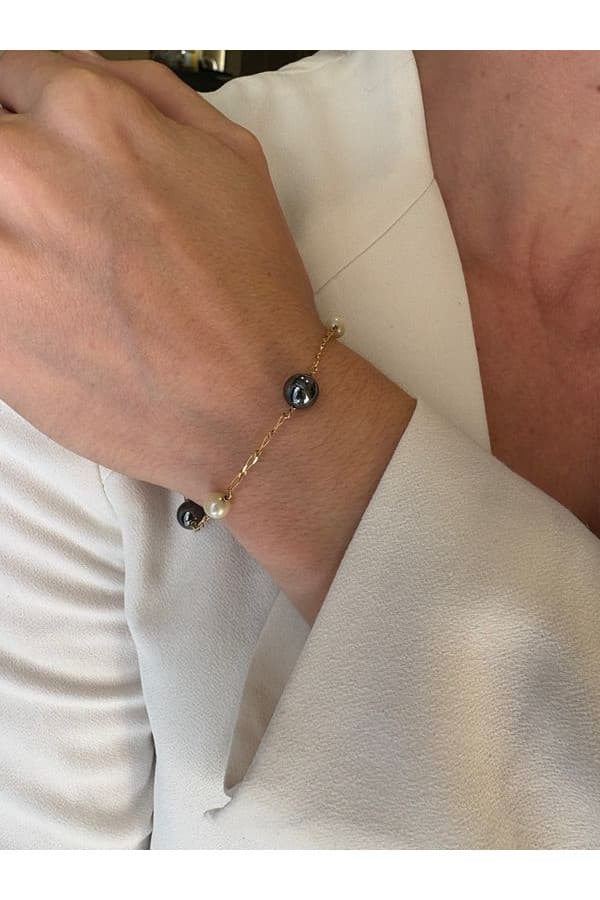 Bracelet Perles et Hematites - photo 2