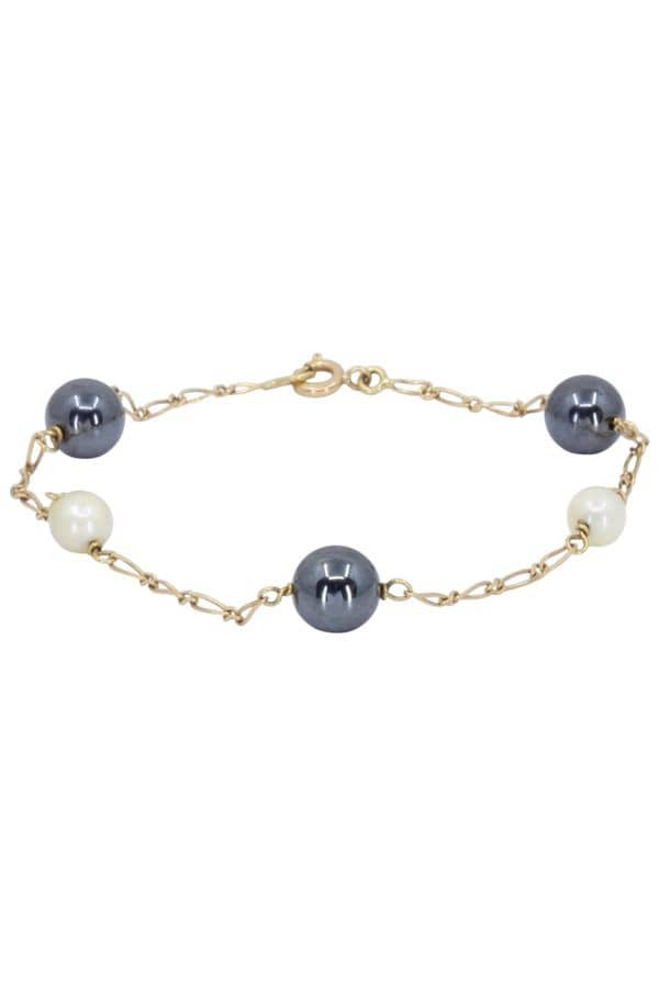 BRACELET PERLES ET HEMATITES, photo 2 sur 3