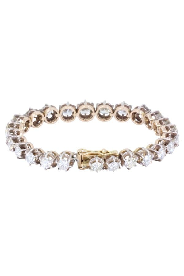 Bracelet Ligne Diamants Ancien - photo 3