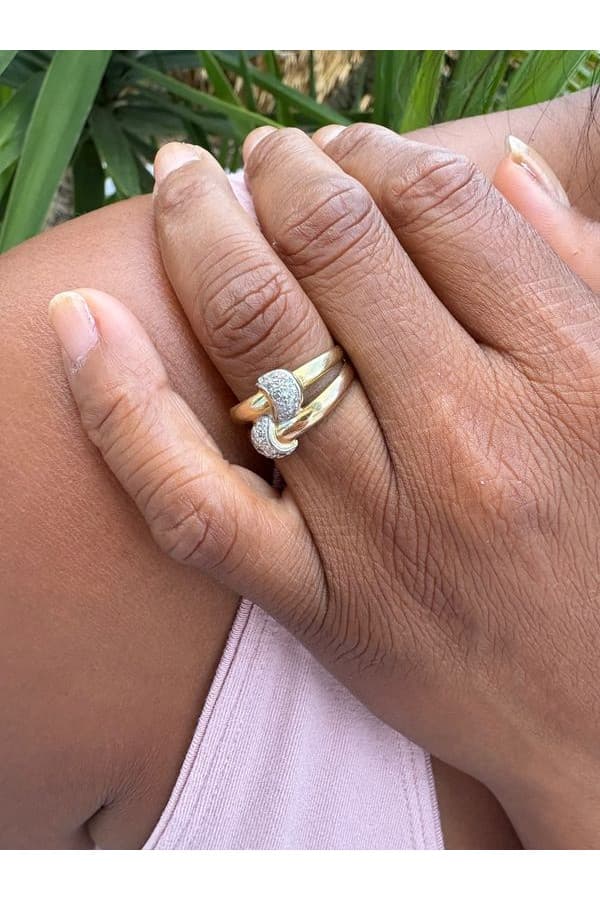 Bague 3 Ors Diamants - photo 2