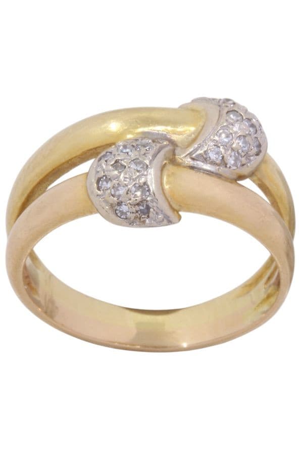 Bague 3 Ors Diamants