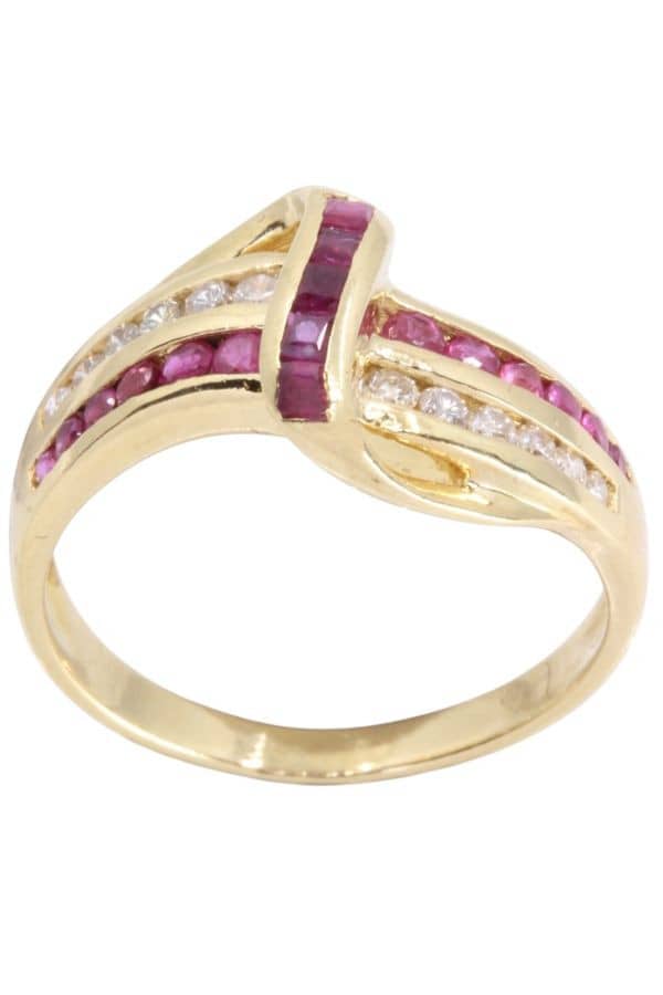 BAGUE RUBIS ET DIAMANTS, photo 2 sur 3