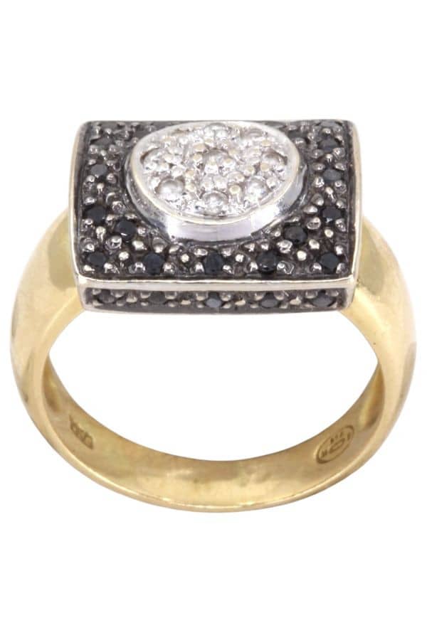 BAGUE 2ORS DIAMANTS, photo 2 sur 3