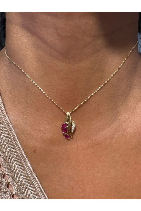 Pendentif Moderne Rubis - photo 2