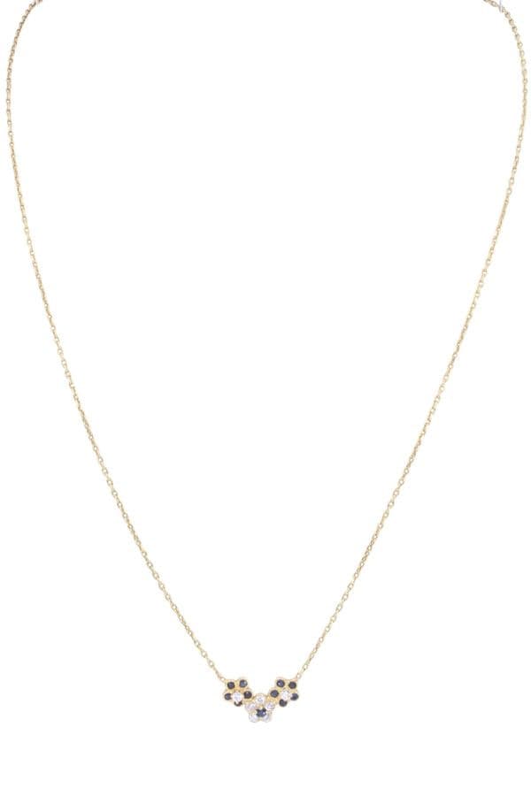 Collier Fleurs Saphirs