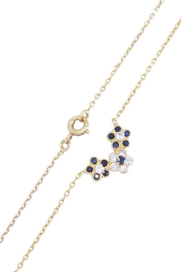 Collier Fleurs Saphirs - photo 3