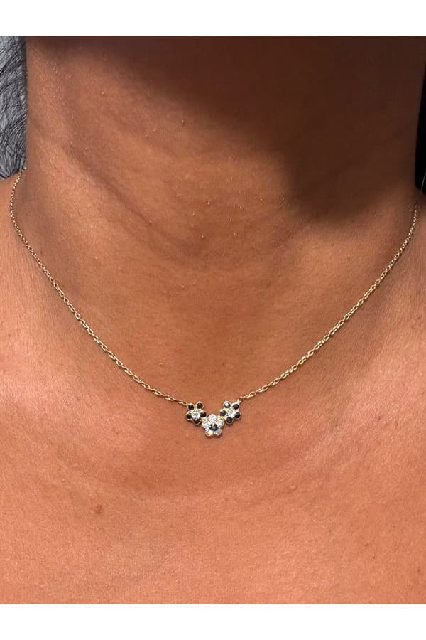 Collier Fleurs Saphirs - photo 2