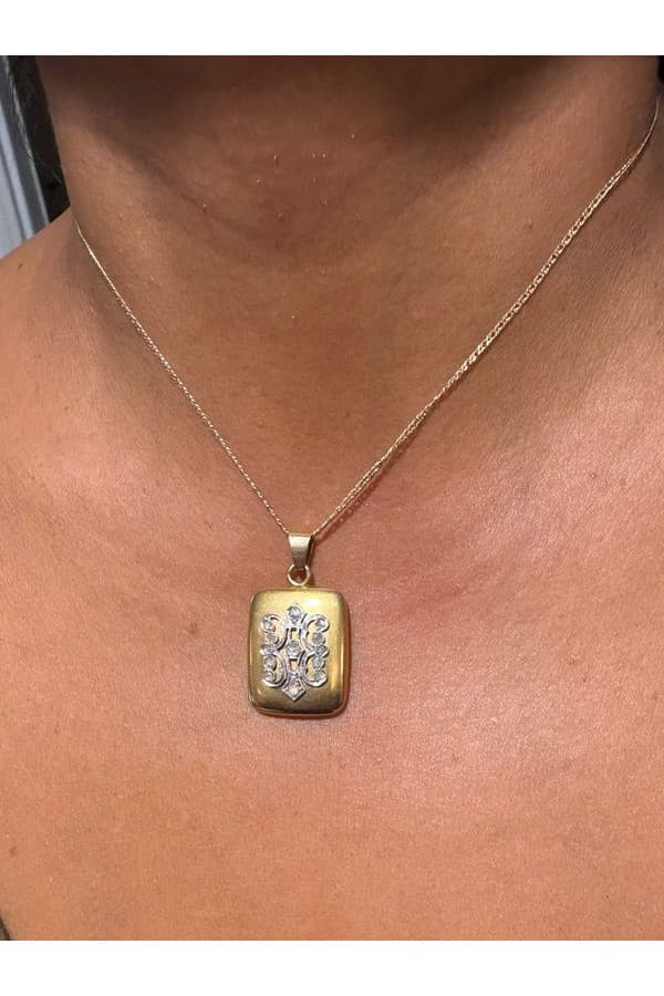 Pendentif Ouvrant Art-Nouveau Diamants - photo 2