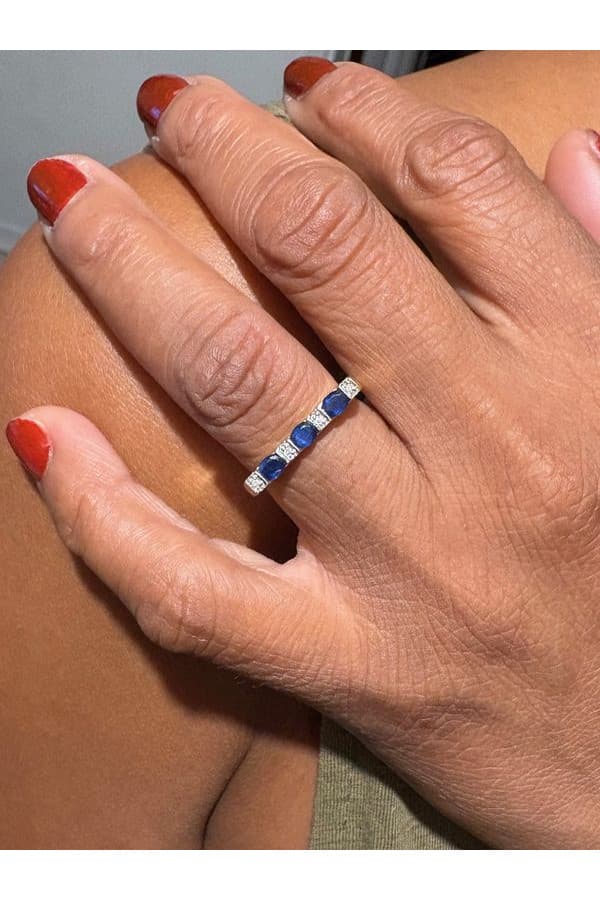 Bague Saphir et Diamant - photo 2