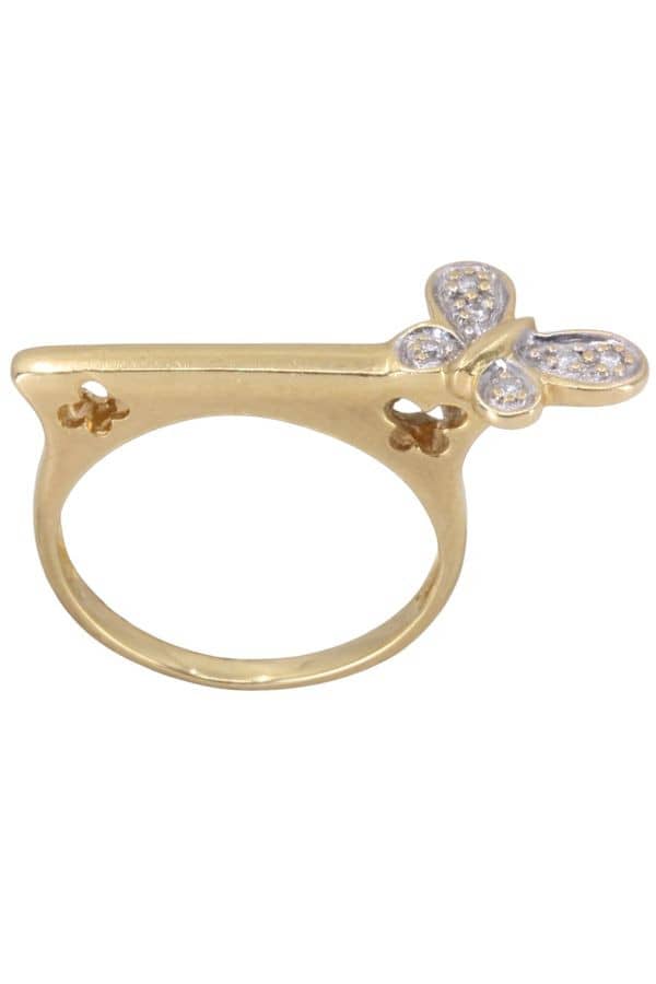 BAGUE PAPILLON DIAMANTS, photo 2 sur 3