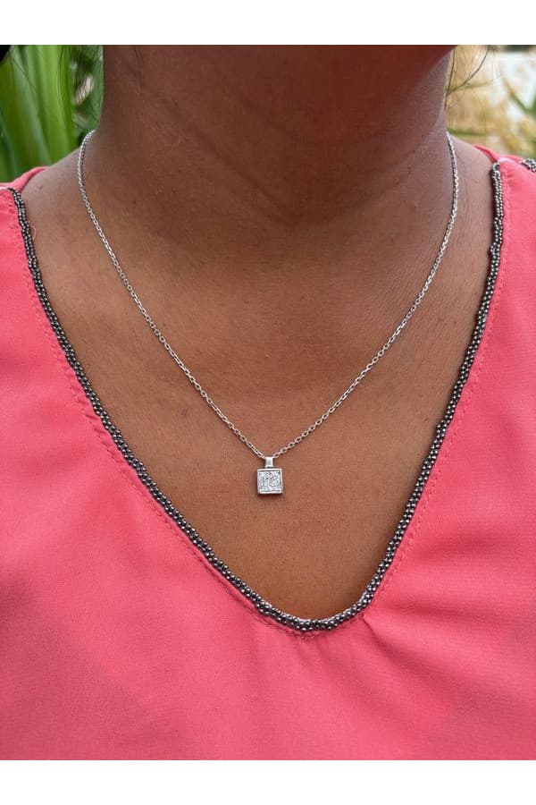 Pendentif Carré Diamants - photo 2