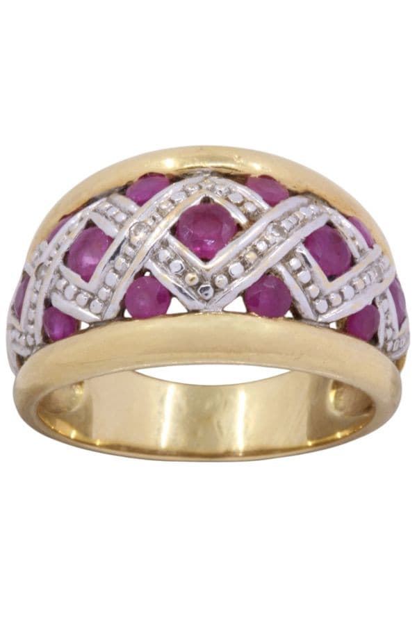 Bague Moderne Rubis 2 Ors