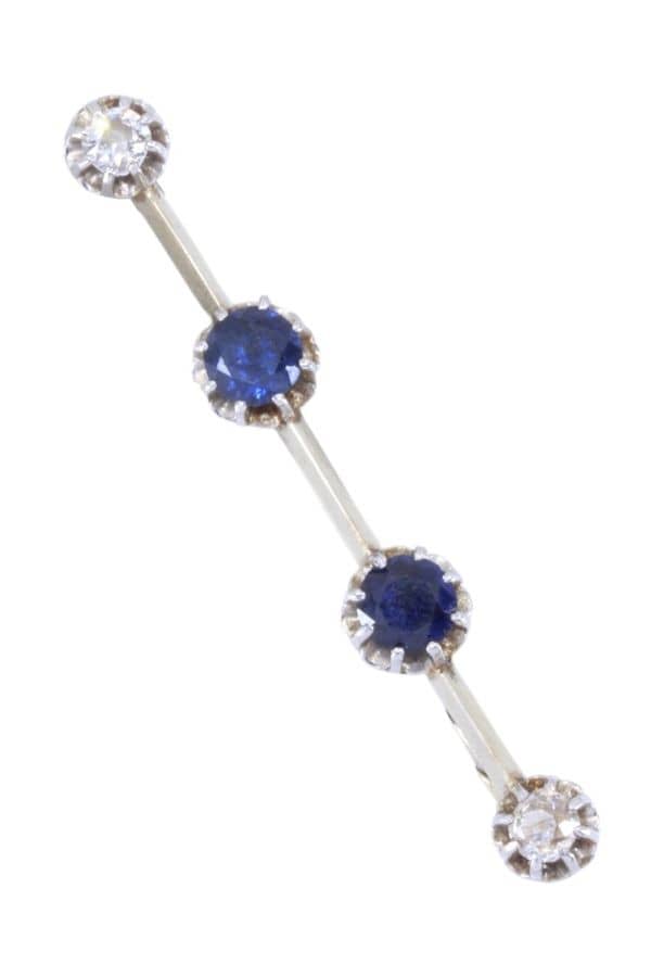 BARRETTE SAPHIRS ET DIAMANTS, photo 1 sur 2