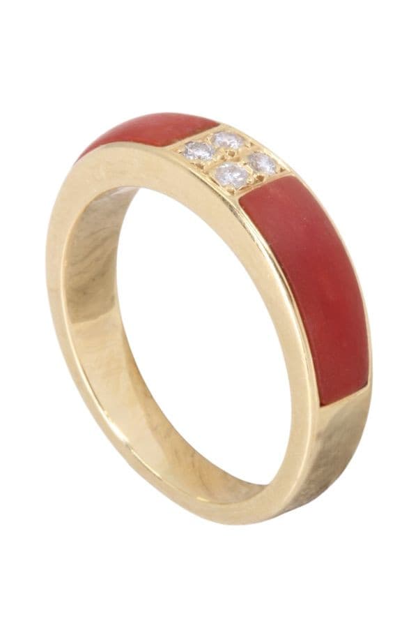 Bague Corail et Diamants - photo 4