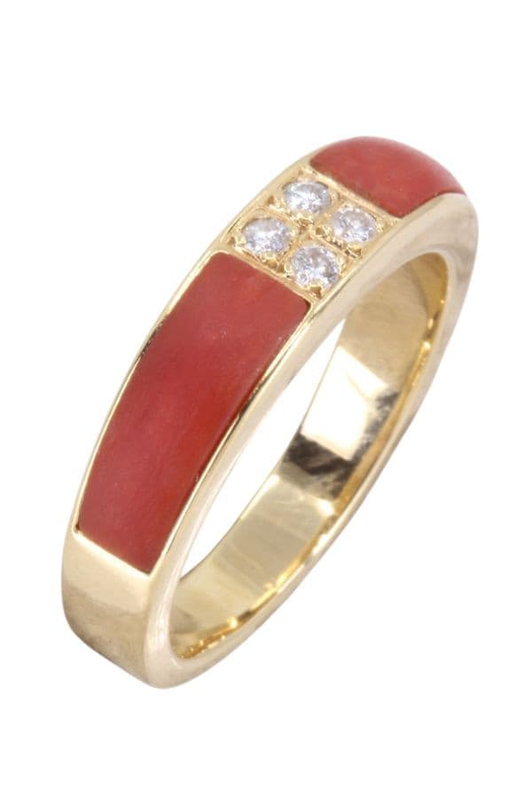 Bague Corail et Diamants - photo 3