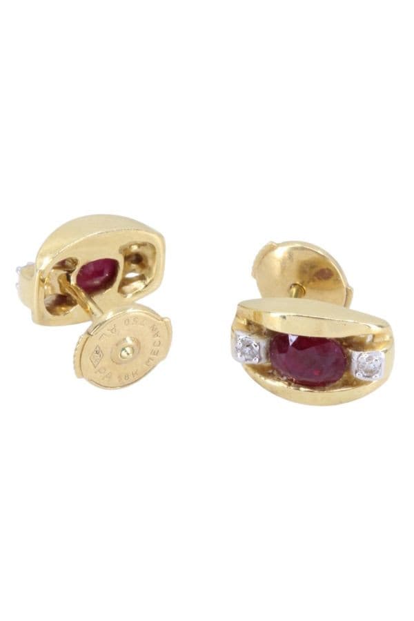 Boucles d'Oreilles Rubis et Diamants - photo 3