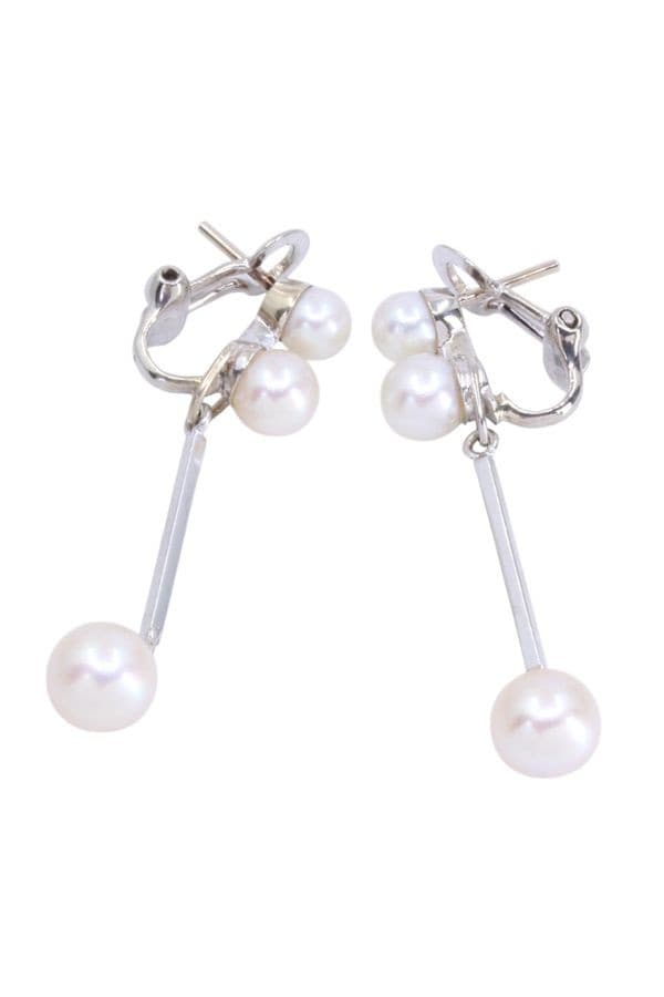 Boucles d'Oreilles Pendantes Perles - photo 3