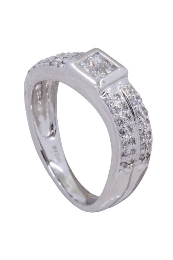 Bague Platine et Diamants - photo 4