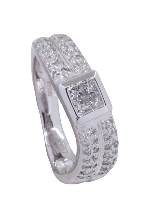 Bague Platine et Diamants - photo 5