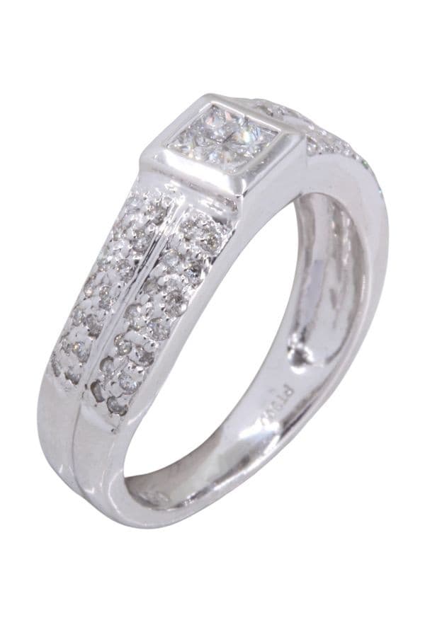 Bague Platine et Diamants - photo 3