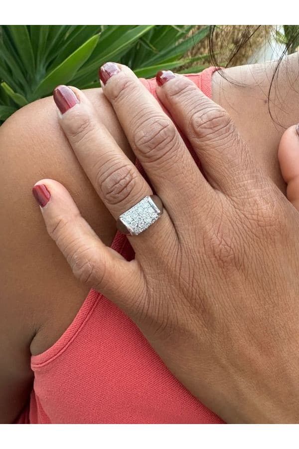 Bague Platine et Diamants - photo 2