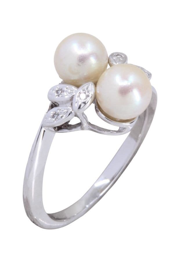 Bague Perles et Diamants - photo 3