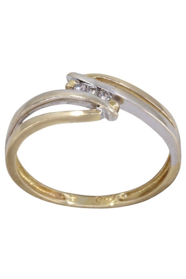 Bague Moderne 2 Ors Diamants